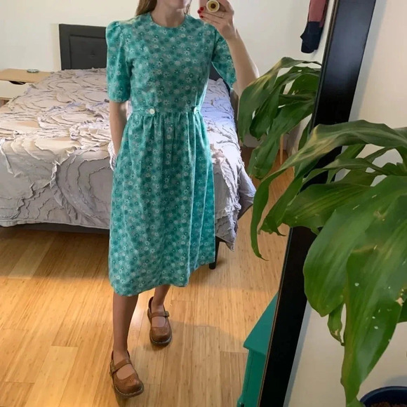 Vintage Handmade Floral Dress - Picture 1 of 10